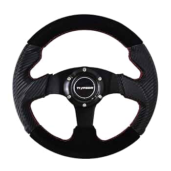 Amazon | Tiypeor スエード製レーシングステアリング 280mm